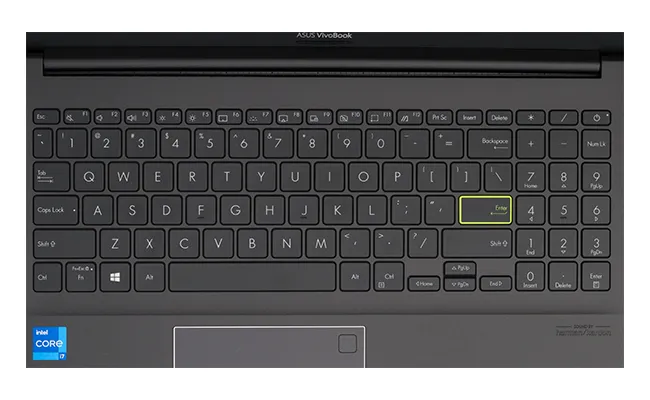 کیبورد لپ تاپ ایسوس K513EQ i7 با دکمه سبز Enter